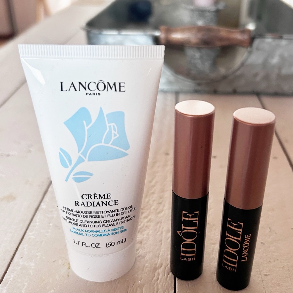 Lancôme Creme Radiance Gentle Cleansing Foam and Lash Idole Mascara Set NEW